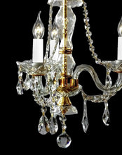 Load image into Gallery viewer, Bohemian Brilliance 3 Arm Crystal Chandelier - Gold