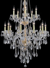 Load image into Gallery viewer, Bohemian Elegance 15 Light Crystal Chandelier- GOLD