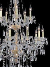 Load image into Gallery viewer, Bohemian Elegance 15 Light Crystal Chandelier- GOLD