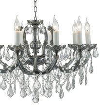 Load image into Gallery viewer, Maria Theresa Crystal Chandelier Grande 10 Light - Smoke Nickel & Clear Crystal