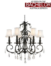 Load image into Gallery viewer, ARIA - Hampton 6 Arm Chandelier - Dark Bronze