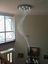 Load image into Gallery viewer, Contemporary Wave LED Chandelier - W:80cm H:260cm