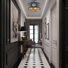 Load image into Gallery viewer, Weston Collection - Chandelier - Matte Black & Antique Gold Frame - W:36cm