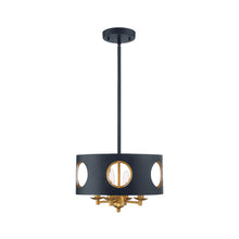 Load image into Gallery viewer, Weston Collection - Chandelier - Matte Black & Antique Gold Frame - W:36cm