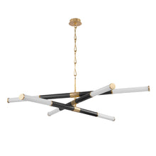 Load image into Gallery viewer, Adonis - 6 Light - Chandelier - Satin Brass & Matte Black - W:152cm