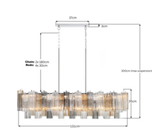 Load image into Gallery viewer, Odelle Collection - Bar Light - Autumn & Chrome - L:131cm