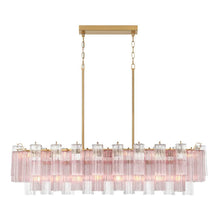 Load image into Gallery viewer, Odelle Collection - Bar Light - Pink & Satin Brass - L:131cm