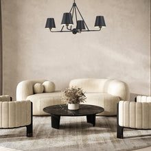 Load image into Gallery viewer, Keenan Collection - 4 Light - Chandelier - Matte Black Frame - W:81cm