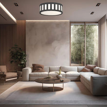 Load image into Gallery viewer, Kirby Collection - Flush Mount Chandelier - Matte Black Frame - W:36cm