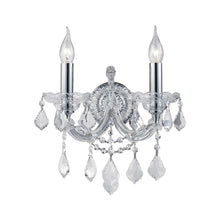 Load image into Gallery viewer, Double Maria Theresa Wall Light Sconce - Chrome Fixtures