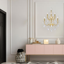 Load image into Gallery viewer, Large 7 Light Maria Theresa Wall Sconce - Gold Fixtures
