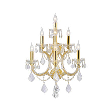 Load image into Gallery viewer, Large 7 Light Maria Theresa Wall Sconce - Gold Fixtures