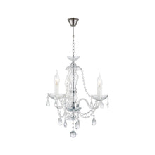 Load image into Gallery viewer, Bohemian Brilliance 3 Arm Crystal Chandelier - Chrome