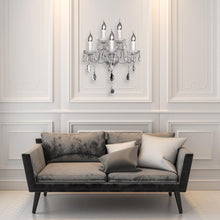 Load image into Gallery viewer, Bohemian Elegance Five Arm Wall Light Sconce - CHROME