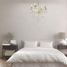 Load image into Gallery viewer, Le Boheme 4 Arm Crystal Chandelier- GOLD