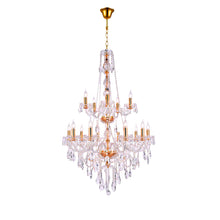 Load image into Gallery viewer, Bohemian Elegance 15 Light Crystal Chandelier- GOLD
