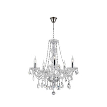 Load image into Gallery viewer, Bohemian Elegance 5 Arm Crystal Chandelier - CHROME