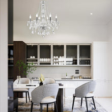 Load image into Gallery viewer, Bohemian Elegance 6 Arm Crystal Chandelier- CHROME