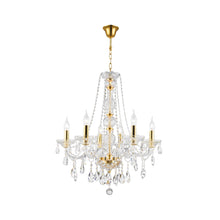 Load image into Gallery viewer, Bohemian Elegance 6 Arm Crystal Chandelier - GOLD