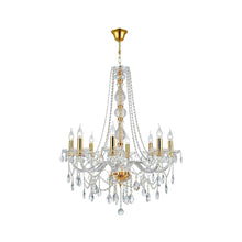 Load image into Gallery viewer, Bohemian Elegance 8 Light Crystal Chandelier- GOLD