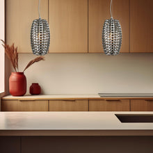 Load image into Gallery viewer, Infinity Pendant Lamp - Smoke Crystal - W:14 H:25cm
