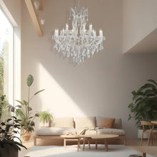 Load image into Gallery viewer, Maria Theresa Crystal Chandelier 24 Light - Silver Plated