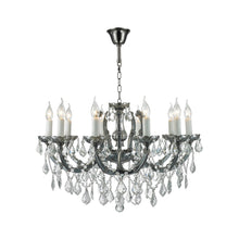 Load image into Gallery viewer, Maria Theresa Crystal Chandelier Grande 10 Light - Smoke Nickel & Clear Crystal