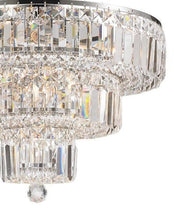 Load image into Gallery viewer, Modular 3 Tier Crystal Pendant - Round - Chrome Fixtures