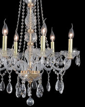 Load image into Gallery viewer, Bohemian Elegance 6 Arm Crystal Chandelier - GOLD