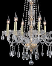 Load image into Gallery viewer, Bohemian Elegance 6 Arm Crystal Chandelier - GOLD