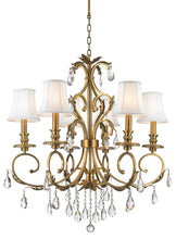 Load image into Gallery viewer, ARIA - Hampton 6 Arm Chandelier - Brass