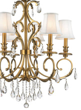 Load image into Gallery viewer, ARIA - Hampton 6 Arm Chandelier - Brass