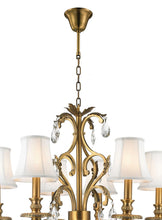 Load image into Gallery viewer, ARIA - Hampton 6 Arm Chandelier - Brass