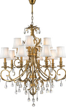 Load image into Gallery viewer, ARIA - Hampton 12 Arm Brass Chandelier