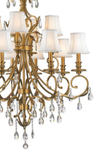 Load image into Gallery viewer, ARIA - Hampton 12 Arm Brass Chandelier