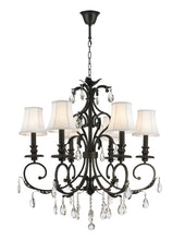 Load image into Gallery viewer, ARIA - Hampton 6 Arm Chandelier - Dark Bronze - Designer Chandelier