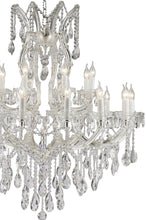 Load image into Gallery viewer, Maria Theresa Crystal Chandelier 24 Light - Silver Plated