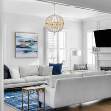 Load image into Gallery viewer, Josie Collection - Antique Gold & Clear Glass Pendant - gold-1