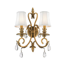 Load image into Gallery viewer, ARIA - Hampton Double Arm Wall Sconce - Brass