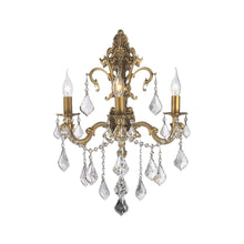 Load image into Gallery viewer, AMERICANA 3 Light Wall Sconce - Brass Finish
