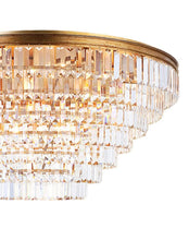 Load image into Gallery viewer, Jordan Collection - Flush Mount Chandelier - 90cm - Antique Gold