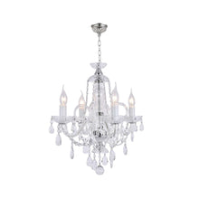 Load image into Gallery viewer, Bohemian Prague 4 Arm Crystal Chandelier - Chrome Fixtures