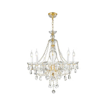 Load image into Gallery viewer, Bohemian Brilliance 7 Arm Crystal Chandelier- GOLD
