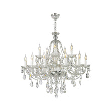 Load image into Gallery viewer, Bohemian Brilliance 15 Arm Crystal Chandelier- CHROME