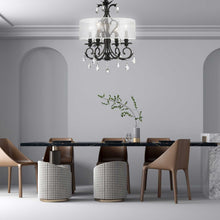 Load image into Gallery viewer, ARIA - Hampton 4 Arm Chandelier - Dark Bronze - Orb Outer Shade