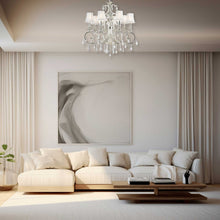 Load image into Gallery viewer, ARIA - Hampton 8 Arm Chandelier - Silver Plated