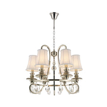 Load image into Gallery viewer, NewYork - Hampton 6 Arm Chandelier - Nickel Plated