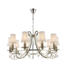 Load image into Gallery viewer, NewYork - Hampton 10 Arm Chandelier - Nickel Plated