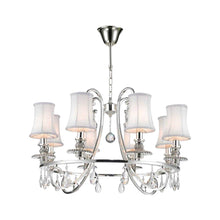 Load image into Gallery viewer, NewYork - Hampton Halo 8 Light Chandelier - Polished Nickel