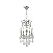 Load image into Gallery viewer, AMERICANA 5 Light Chandelier - Silver Plated